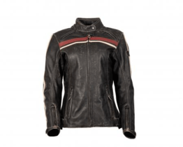 Triumph Ladies Raven leather jacket front