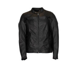 Harley Davidson Embossed Logo Padded Biker Leather Jacket Front