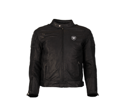 Merlin Stockton leather jacket front