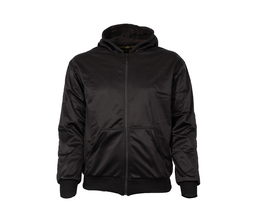 Tobacco Wayward Black Hoodie textile jacket front